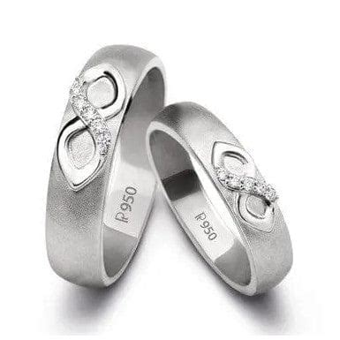 Infinity Platinum Love Bands with Diamonds SJ PTO 212 – Jewelove™