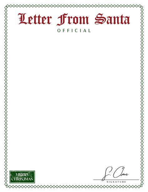 Printable Santa Letterhead Templates - 12 FREE Printables | Printabulls