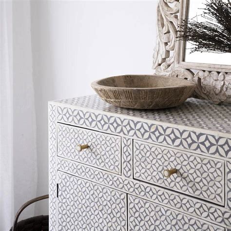 Celtic Bone Inlay Sideboard Grey – luxuryhandicrafts.in