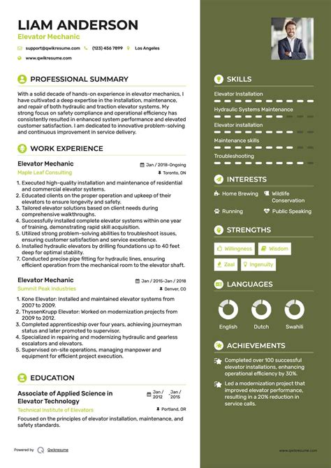 10+ Elevator Mechanic Resume Samples & Templates for 2025