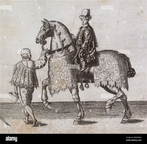 . English: Detail from Thomas Lant's engraving, showing the lutenist ...