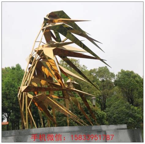 风竹雕塑，不锈钢景观雕塑 (2)-宏通雕塑