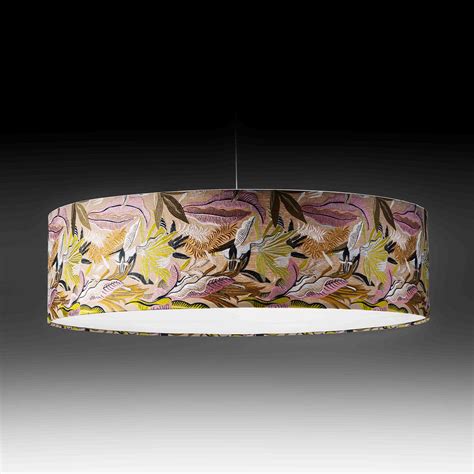 Omega 4_light Floral Drum Pendant Lamp Black Tie | Artemest