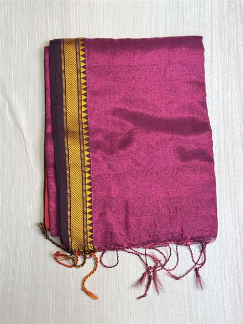 Purple Tissue Saree – Manya Clothing