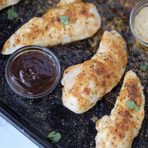Oven Baked Chicken Tenders Recipe (No Breading) - Whole Lotta Yum ...