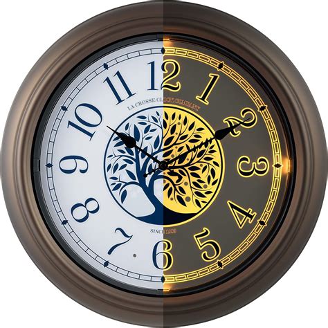 Buy La Crosse Clock 403-3246BR 18-Inch IndoorOutdoor Lux Lighted Dial ...