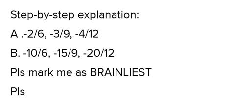 2. Write three rational numbers equivalent to: (a) -1/3and (b) -5/3 ...