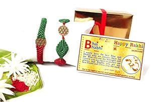 Buy Saffron Shades Premium Rakhi Bracelet Sacred Symbol Flower Chakra ...