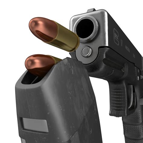 3D Glock 17 Semi Automatic Pistol Black | 3D Molier International