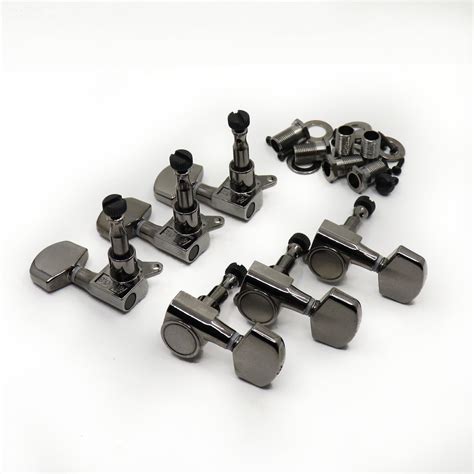 MannMade USA SE Locking Tuner Set - Black Nickel - John Mann's Guitar Vault