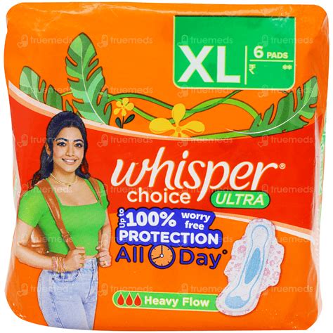 Whisper Choice Ultra Xl Sanitary Pads 6 - Uses, Side Effects, Dosage ...