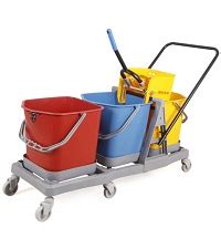 TARGET HYGIENE 3 Bucket MOP Wringer Trolley | 3 Bucket Wringer Trolley ...