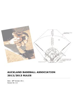 Fillable Online ABA Rules 2007/2008 - Auckland Baseball Association Fax ...