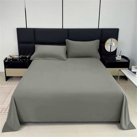 Solid Color Bed Sheet Set 47x90 Inches, Cotton Household Bedding, Dormitory Bedding, Plain Sheet ...