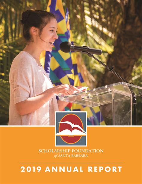 2019 SFSB Annual Report-COVER | Scholarship Foundation of Santa Barbara