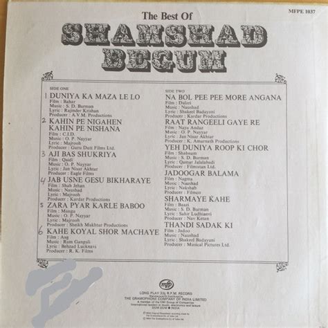 Buy Shamshad Begum - The Best Of Shamshad Begum | Musiccircle – MusicCircle
