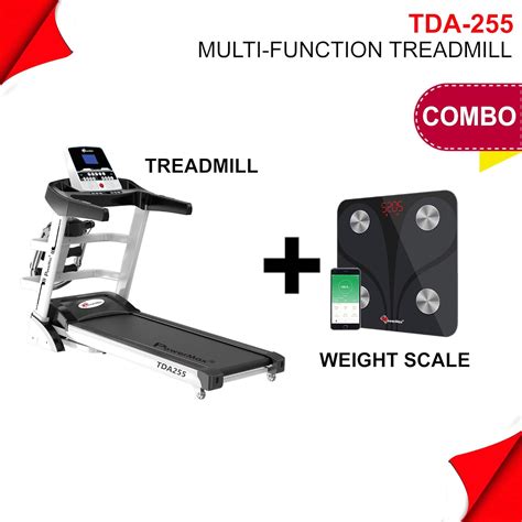 Buy PowerMax Fitness TDA-255 2HP (4HP Peak) Motorized Treadmill with ...