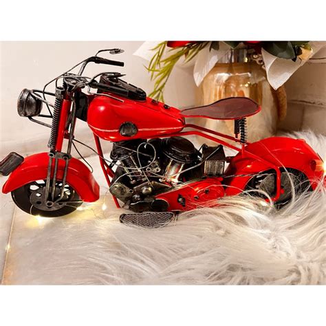 Buy Metal Antique Vintage Motorcycle Model Collections Collectible ...