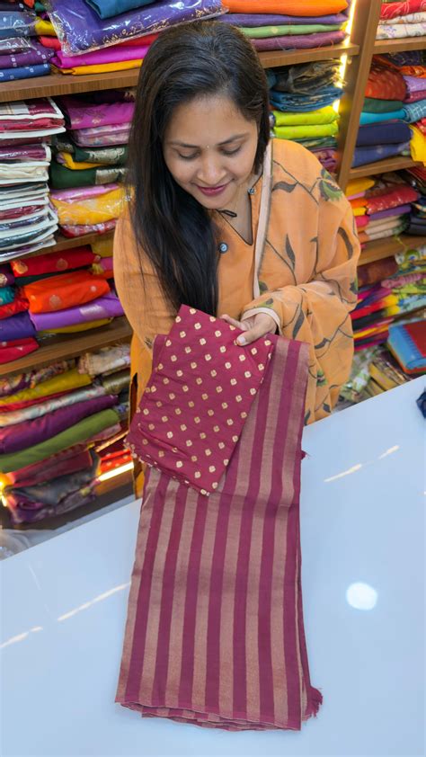 Vertical Stripes Banarasi Georgette sarees – The Horizon Collections