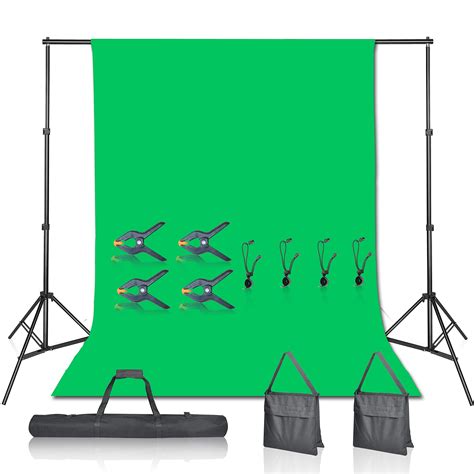 Emart Green Screen Background With Stand Adjustable 7x10ft Backdrop ...