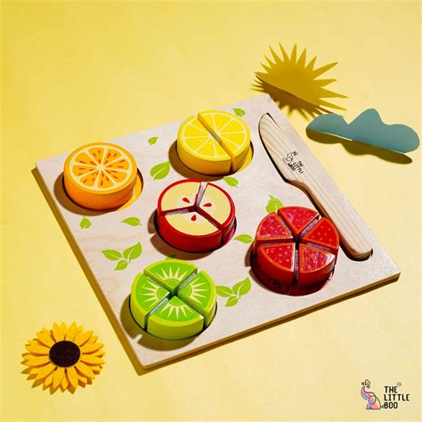 Wooden Fruit Fraction Puzzle – The Little Boo India