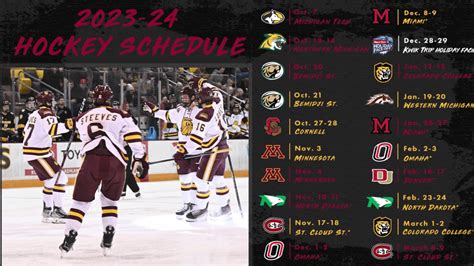 UMD men’s hockey released their 2023-2024 schedule - WDIO.com