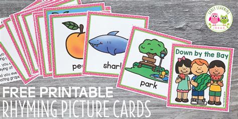 How to Use These Free Rhyming Picture Cards