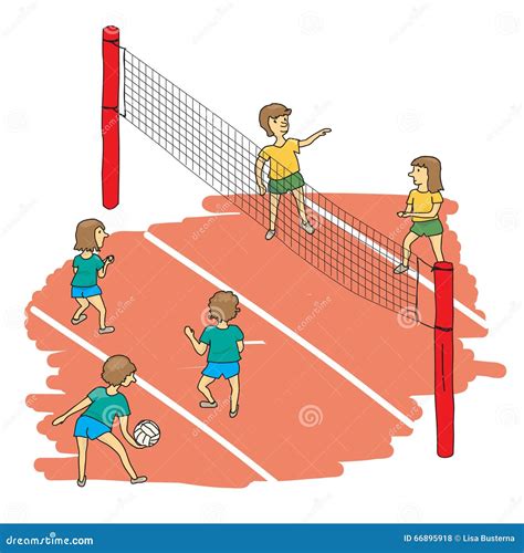 Volleyball match vector stock vector. Illustration of volleyball - 66895918