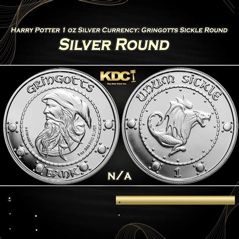 At Auction: Harry Potter 1 oz Silver Currency: Gringotts Sickle Round