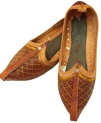 Rajasthani Fancy Jutiwala Geunine Leather Mojari (Juti) Golden ...