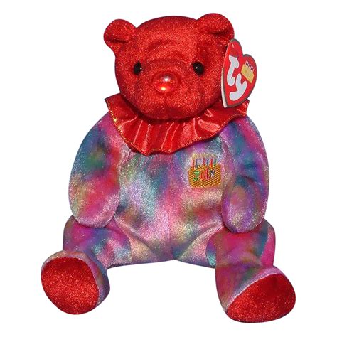 Ty Beanie Baby: July the Bear | Stuffed Animal | MWMT - Walmart.com