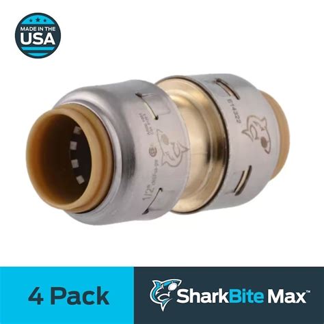 SharkBite Max 1/2-in Push-to Connect Coupling (4-Pack) UR008Z4 at Lowes.com