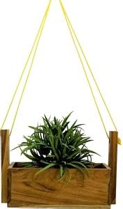Wisekrafter Wooden Hanging Planter Stand Rack for Outdoor Indoor Home ...