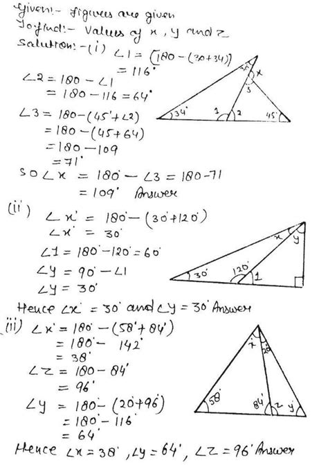 find the value of x y z in the following figures. - Brainly.in