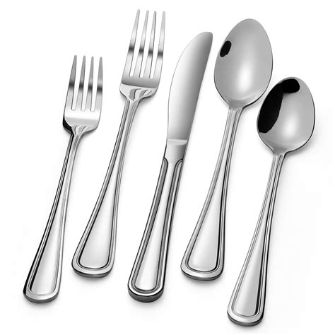 Ebern Designs 20-piece Flatware Set - 18/10 Stainless Steel Silverware ...