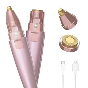 JNATER Eyebrow Razor & Facial Hair Removal For Women (2 In 1, Usb ...