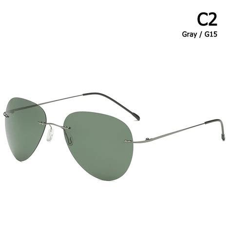 Foldable Rimless Pilot Polarized Sunglasses – Glasses India Online