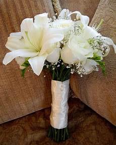 All Wedding Flowers by White Bouquet We Did A Classic All White All Wedding Flowers