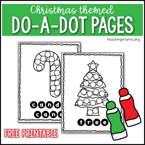 Christmas Do-A-Dot Pages - Teaching Mama