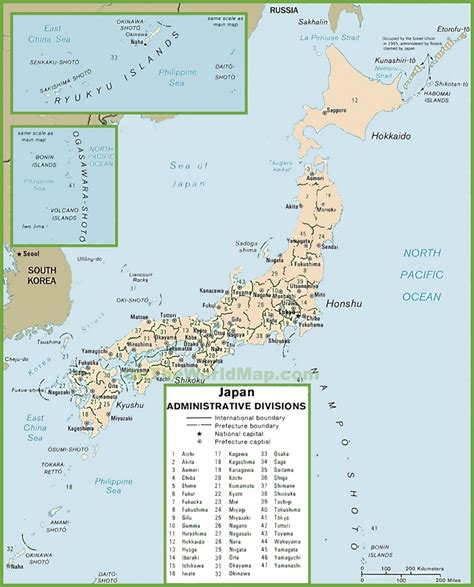 Japan political map - Ontheworldmap.com