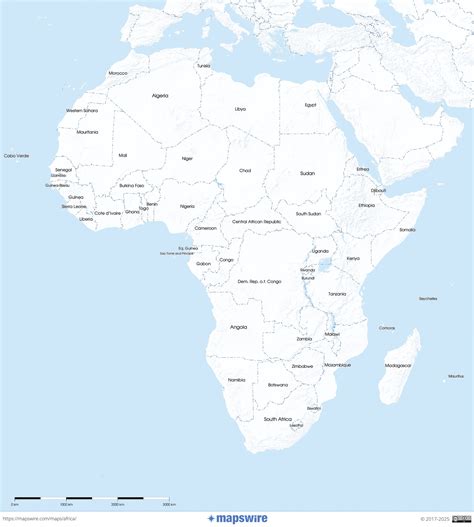 Free Maps of Africa | Mapswire