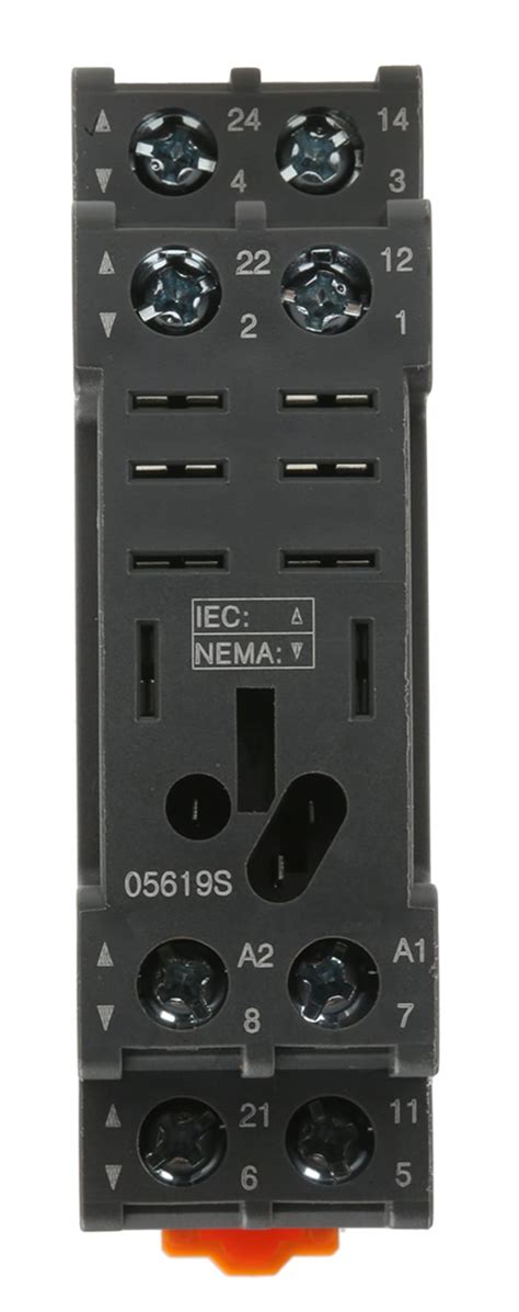 RS PRO | RS PRO 8 Pin 300V DIN Rail Relay Socket, for use with RS PRO ...