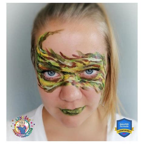 Fierce Camouflage Face Paint Video Tutorial by Linnéa Önnerby Novak | Camouflage face paint ...