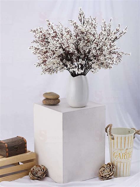 SATYAM KRAFT 5 Pcs Artificial Babys Breath Gypsophila Flower Sticks ...