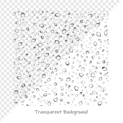 Close-up of realistic water droplets on a transparent surface | Premium PSD