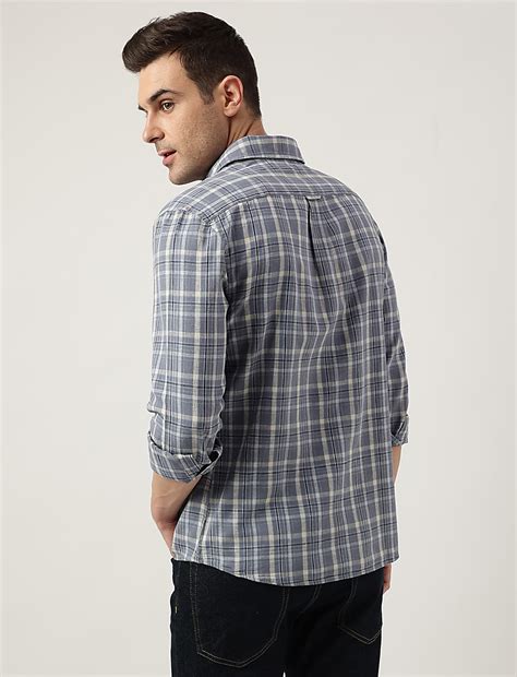 Buy Regular Fit Linen Blend Checked Shirt at Marks & Spencer