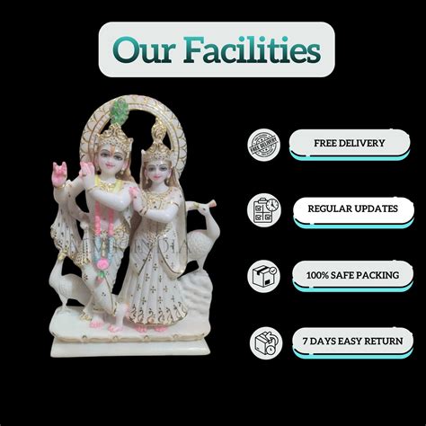 Buy Radha Krishna Marble Statue Online | Handcrafted Marble Murti ...