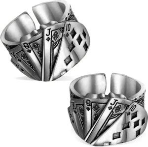 Stylewell Pack Of 2 Silver Ace King Queen Jack Playing Tash/Cards Poker ...
