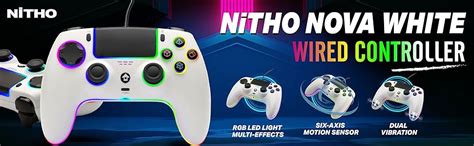 Nitho NOVA RGB Wired Controller for PS5, PS4, PC, Mac, Android & Steam ...