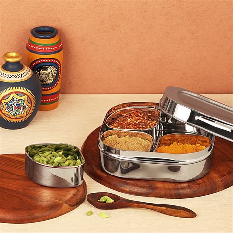 MULTI UTILITY BOX (DRY FRUIT BOX / MASALA BOX) - 4 CUPS – Chakmak